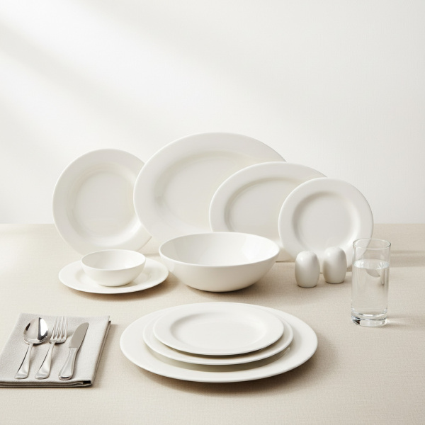Royal Canterbury Verona White 55 Parça Yemek Takımı - 3