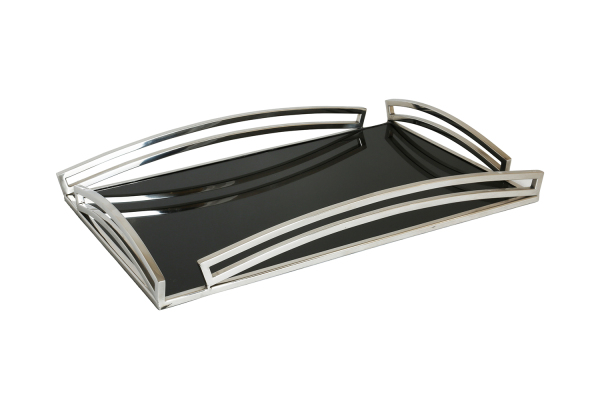 Lucky Art Silver Dikdörtgen Tepsi 56x36x7 Cm