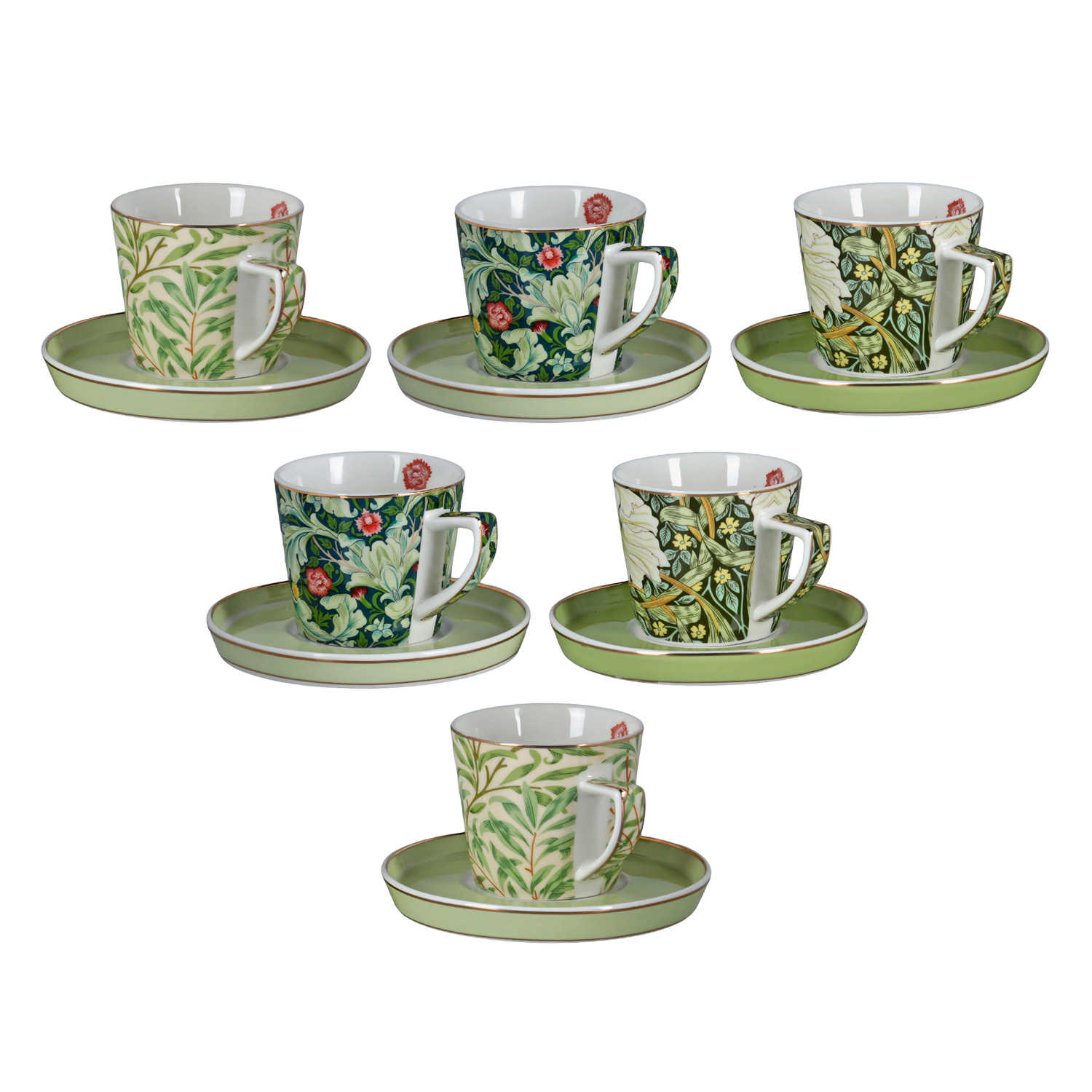 Sylva Bone Square-Line 6li Kahve Fincani Seti - 1