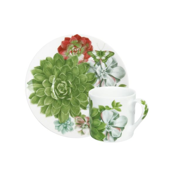 Taitu Desert Rose Fine Bone 100Ml 2Li Kahve Fincani Seti