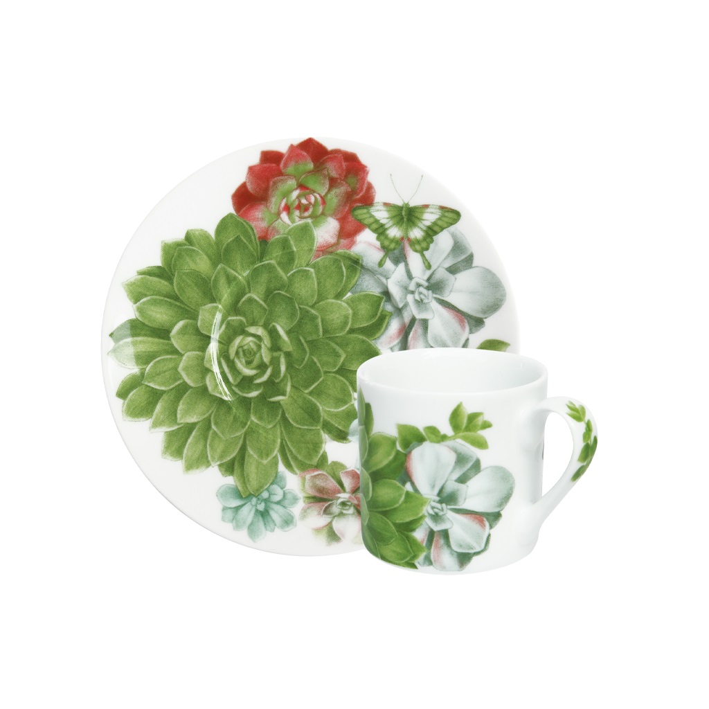 Taitu Desert Rose Fine Bone 100Ml 2Li Kahve Fincani Seti - 1