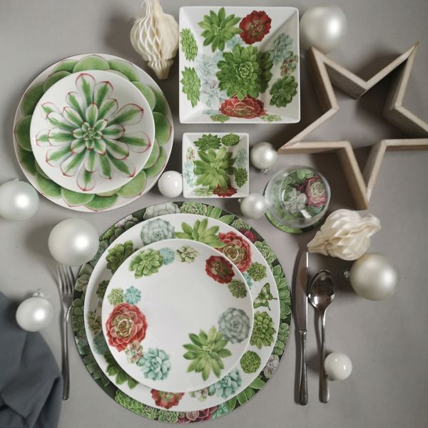 Taitu Desert Rose Fine Bone 28Cm 4Lu Tabak Seti (1)