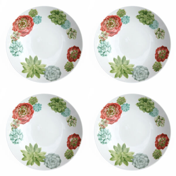 Taitu Desert Rose Fine Bone 21Cm 4Lu Yemek Tabak Seti - 1