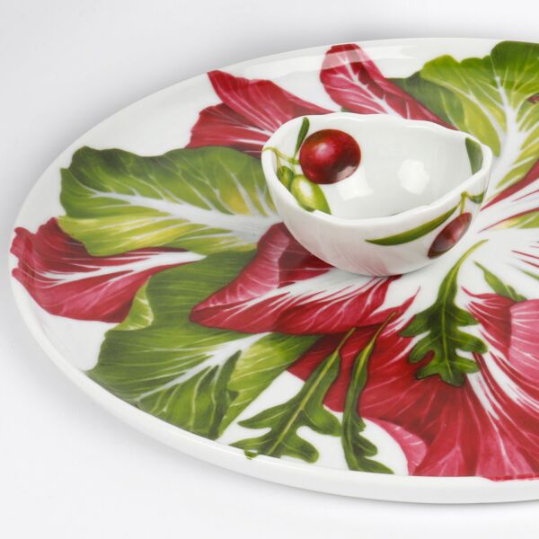 Taitu Dieta Porselen 31Cm  Sebze Desen Tabak (1)