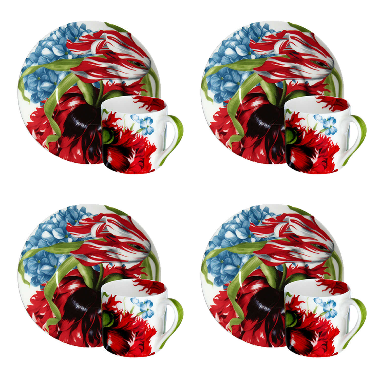 Taitu Emotion Fine Bone 100Ml 4Lu Kahve Fincani Seti - 1