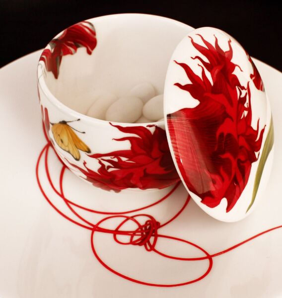 Taitu Emotion Fine Bone 10Cm Kapakli Kase (1)