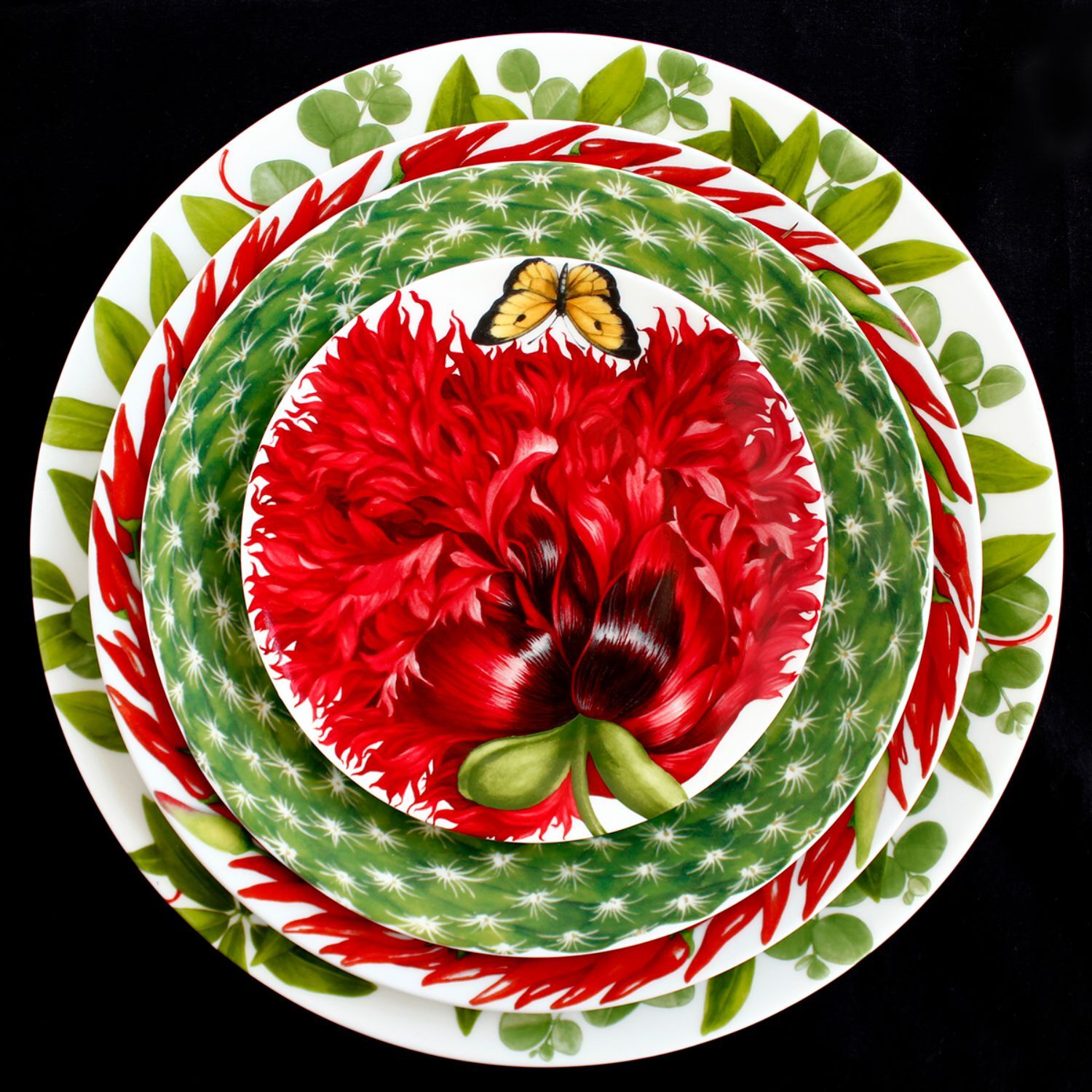 Taitu Emotion Fine Bone  17Cm 4Lu Küçük Tabak Seti - 3