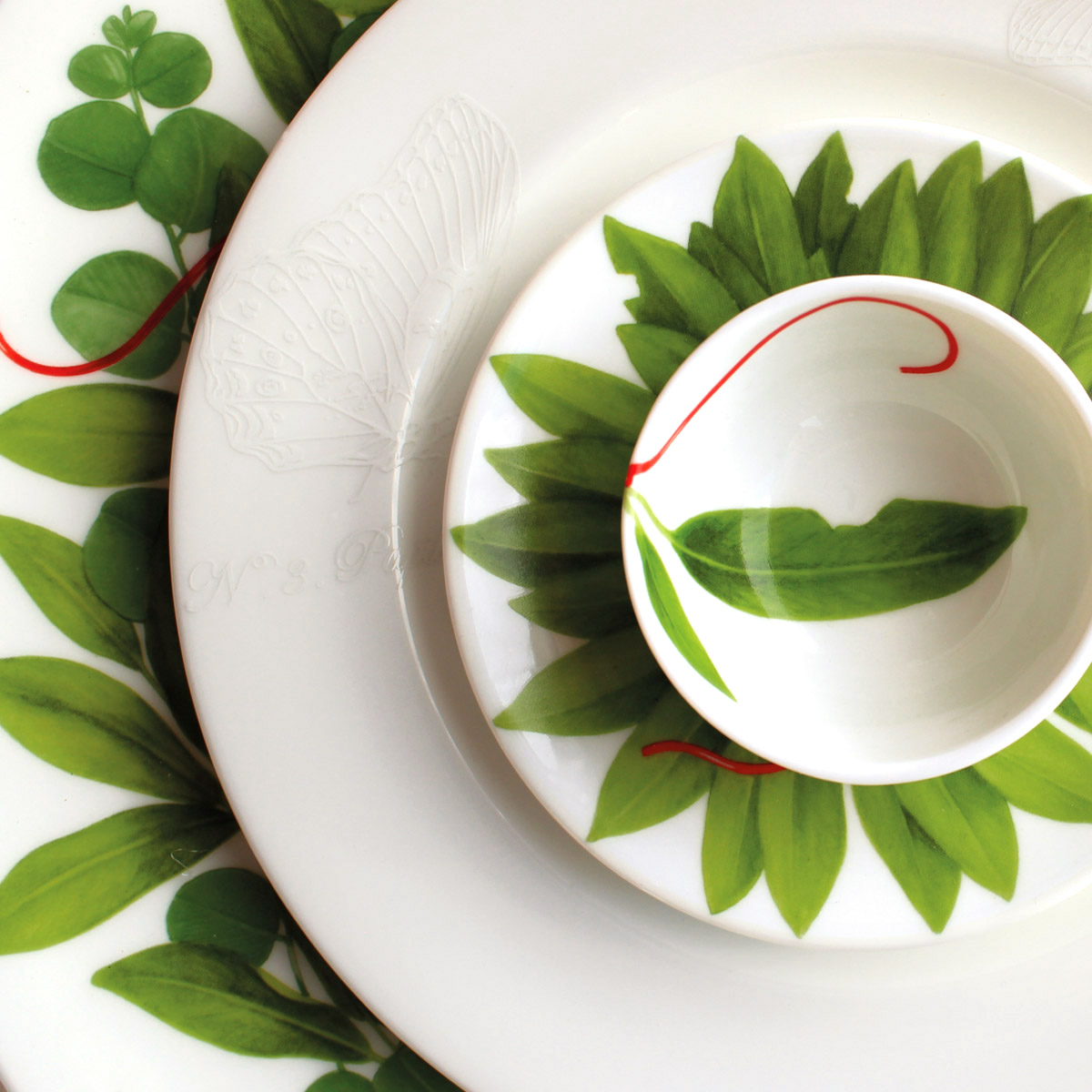 Taitu Fil Rouge Foglie Fine Bone 31Cm Tabak - 2