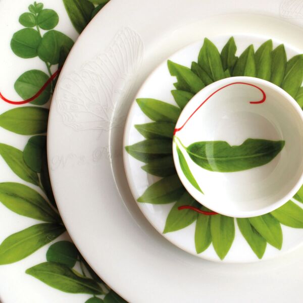 Taitu Fil Rouge Foglie Fine Bone 7Cm Kase Seti - 4