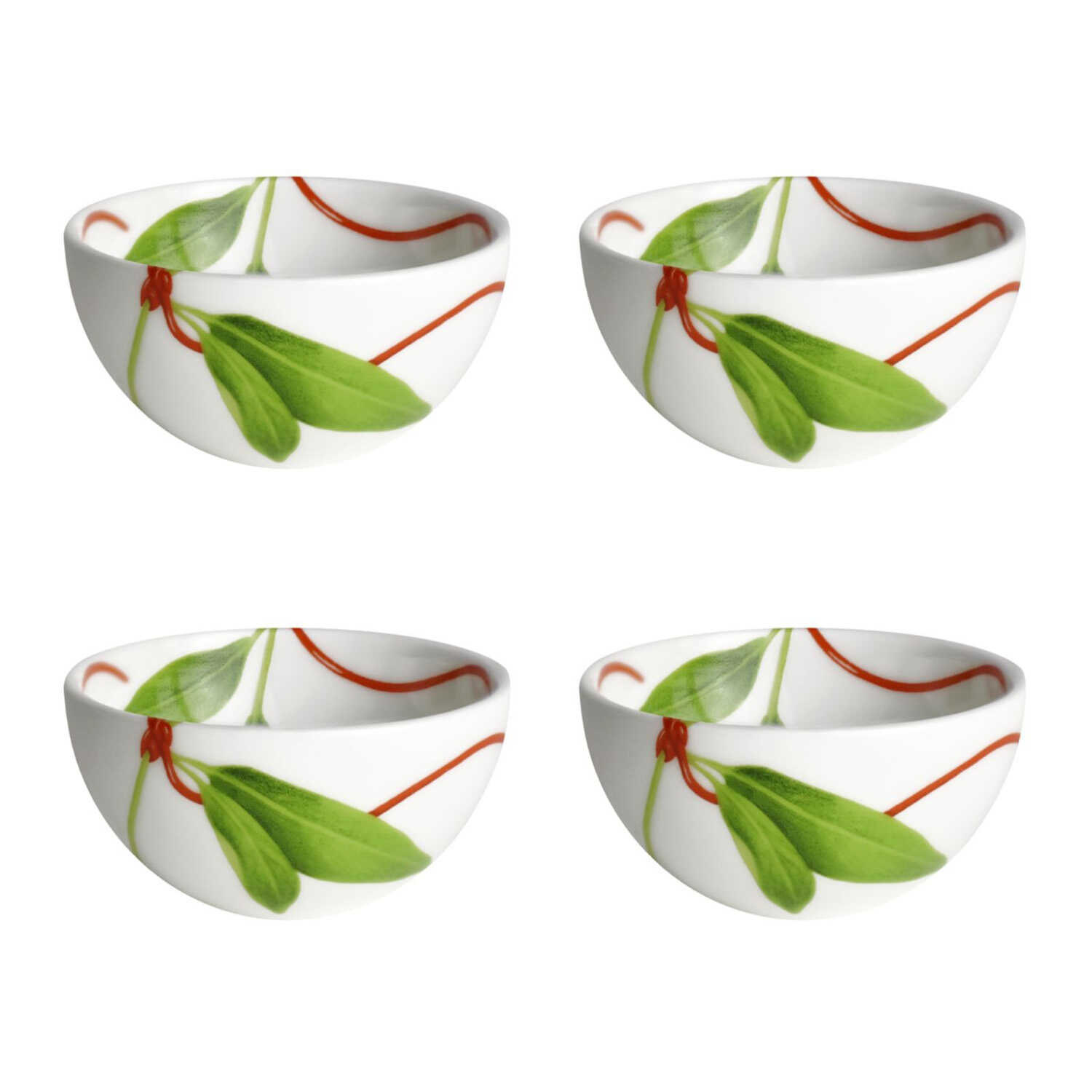 Taitu Fil Rouge Foglie Fine Bone 7Cm Kase Seti - 1