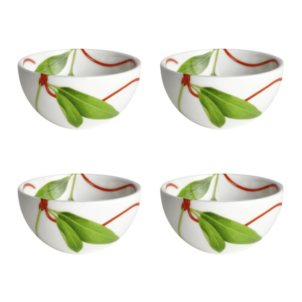 Taitu Fil Rouge Foglie Fine Bone 7Cm Kase Seti