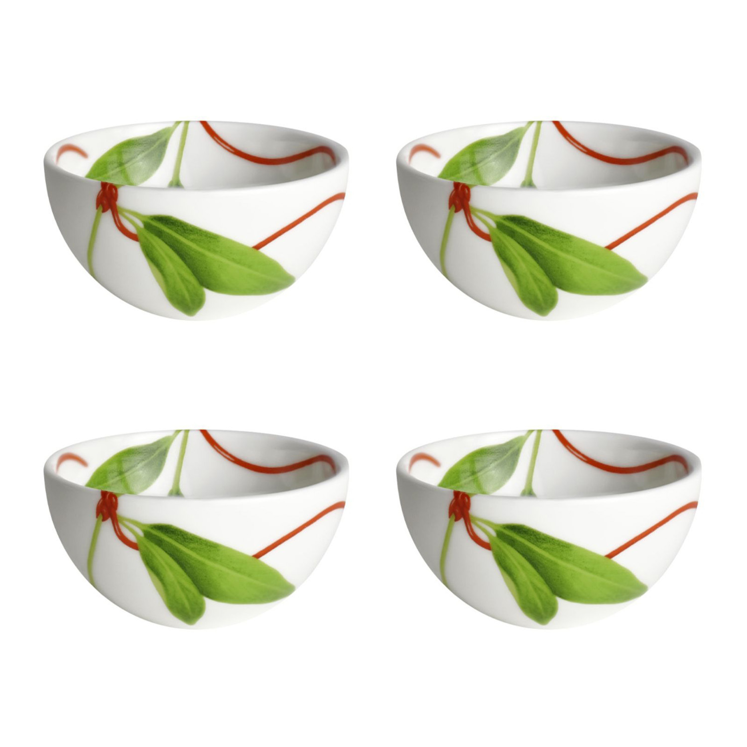 Taitu Fil Rouge Foglie Fine Bone 7Cm Kase Seti - 1