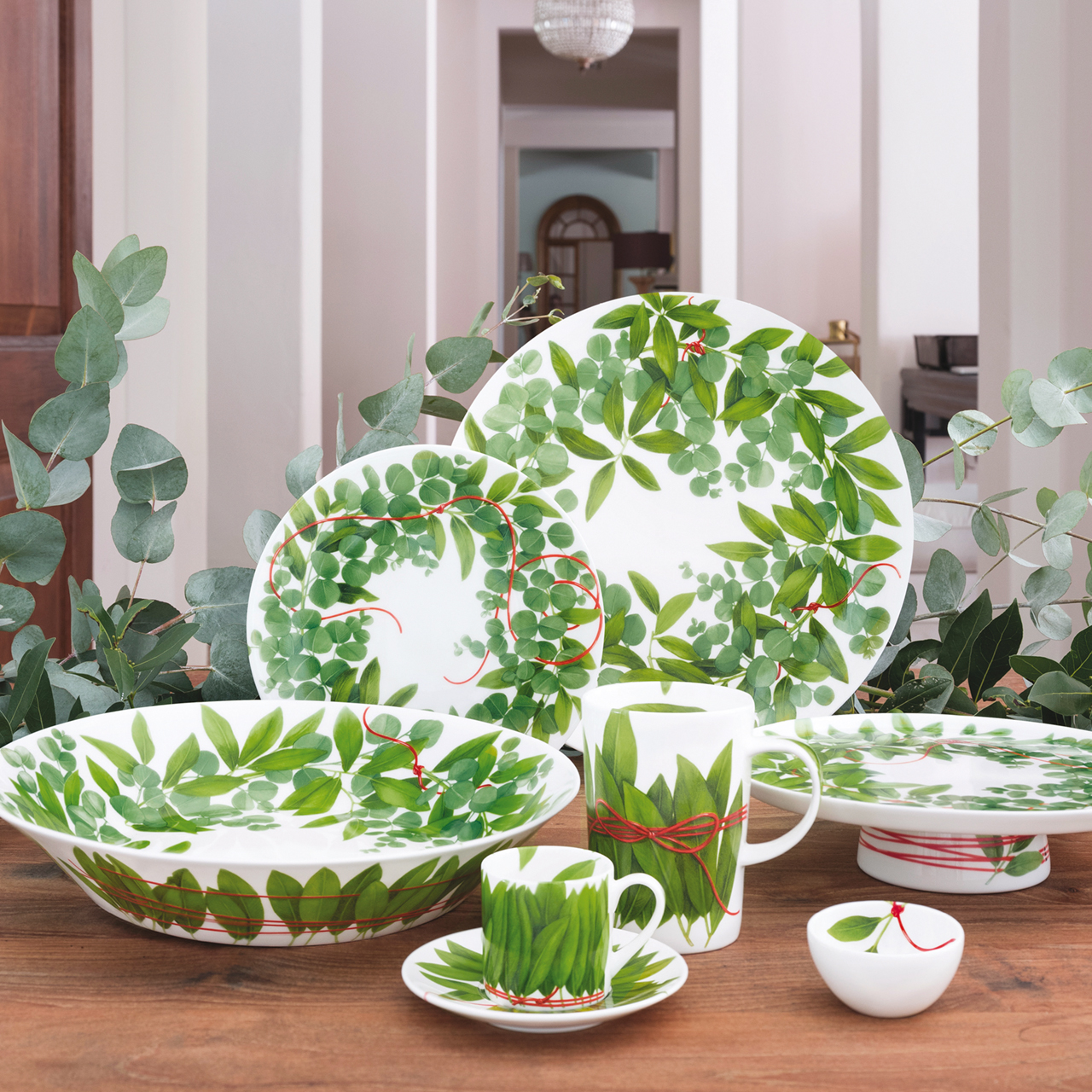 Taitu Fil Rouge Foglie Fine Bone 25Cm Ayakli Kek Standi - 3