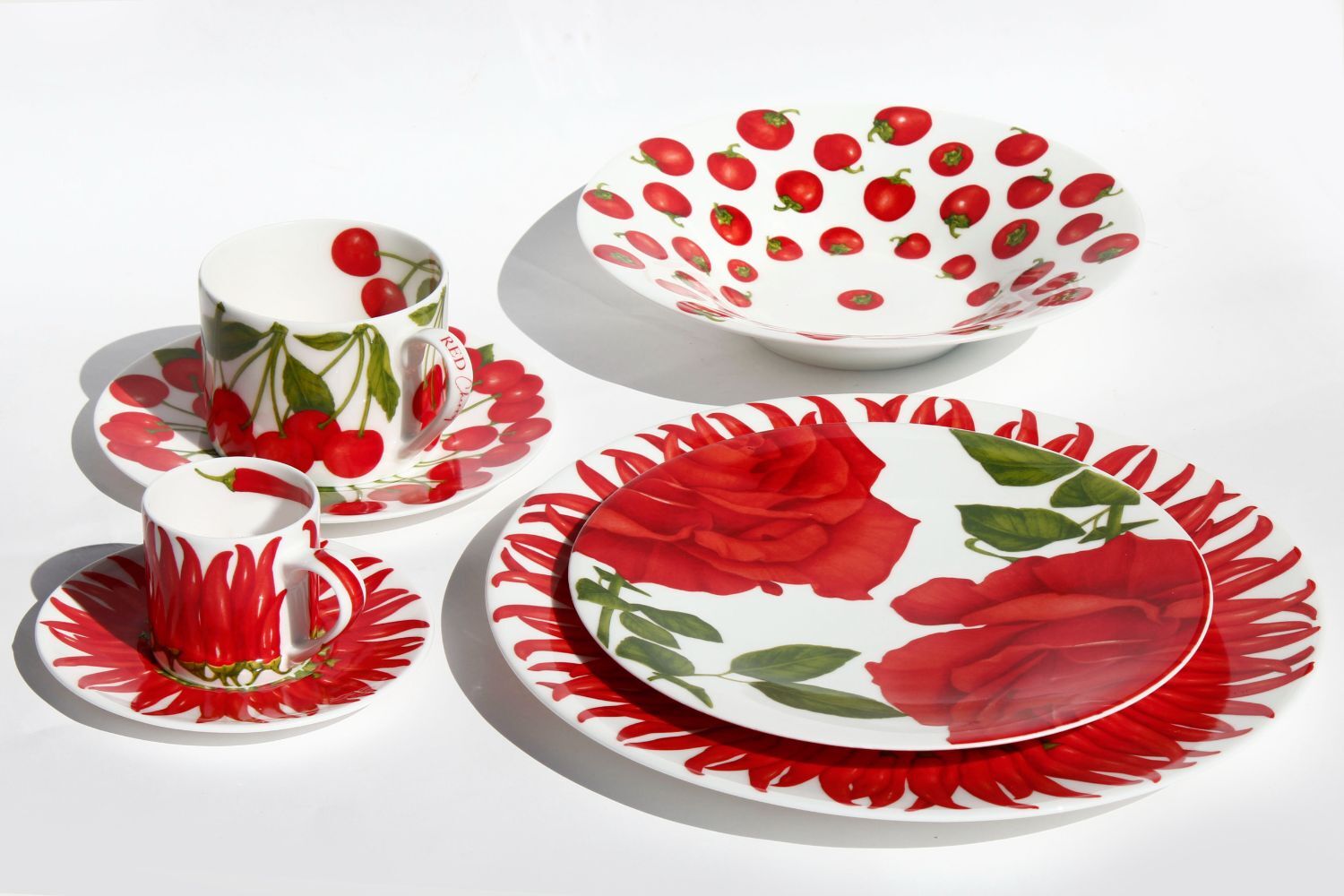 Taitu Red Fine Bone 22Cm 4Lu Tabak Seti - 2