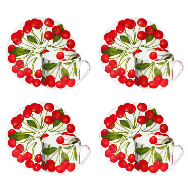 Taitu Red Fine Bone 230Ml 4Lu Cay Fincani Seti