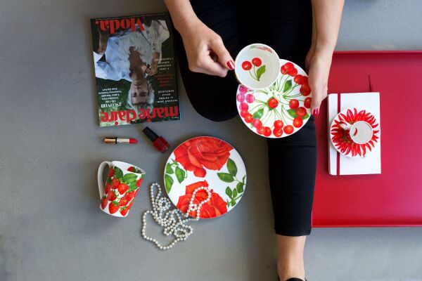 Taitu Red Fine Bone 230Ml 4Lu Cay Fincani Seti - 4