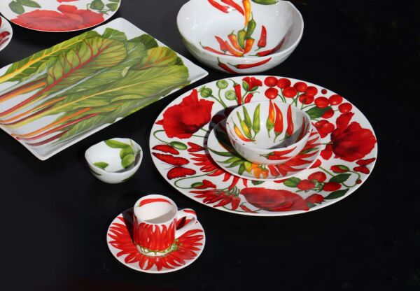 Taitu Red  Fine Bone 31Cm Tabak (1)