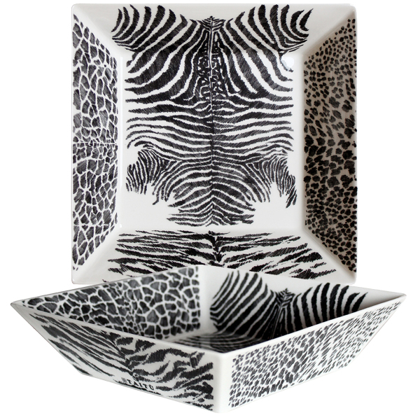 Taitu Wild Spirit Fine Bone 24Cm Kare Kapakli Salata Kasesi