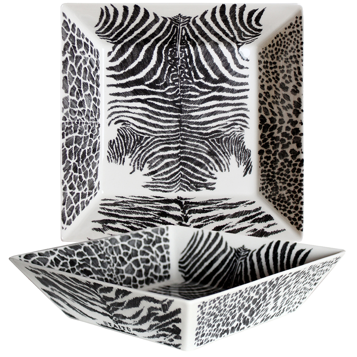 Taitu Wild Spirit Fine Bone 24Cm Kare Kapakli Salata Kasesi - 1