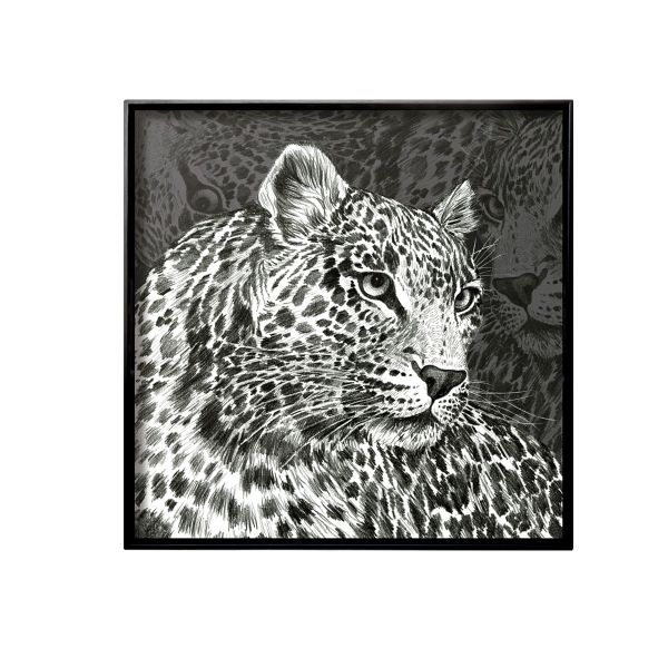 Taitu Wild Spirit Leopar 45Cm Kare Tepsi
