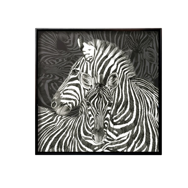Taitu Wild Spirit Zebra 45Cm Kare Tepsi