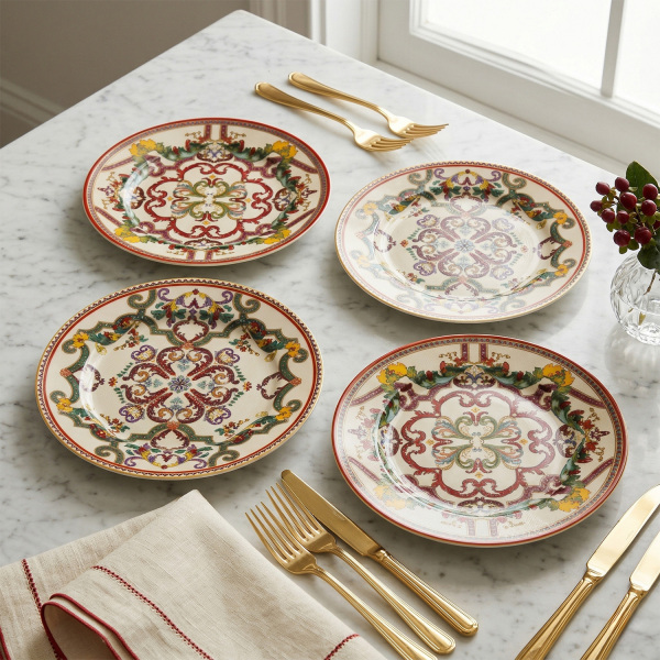 Velora Bone 4’lü Tabak Seti 20 cm (1)