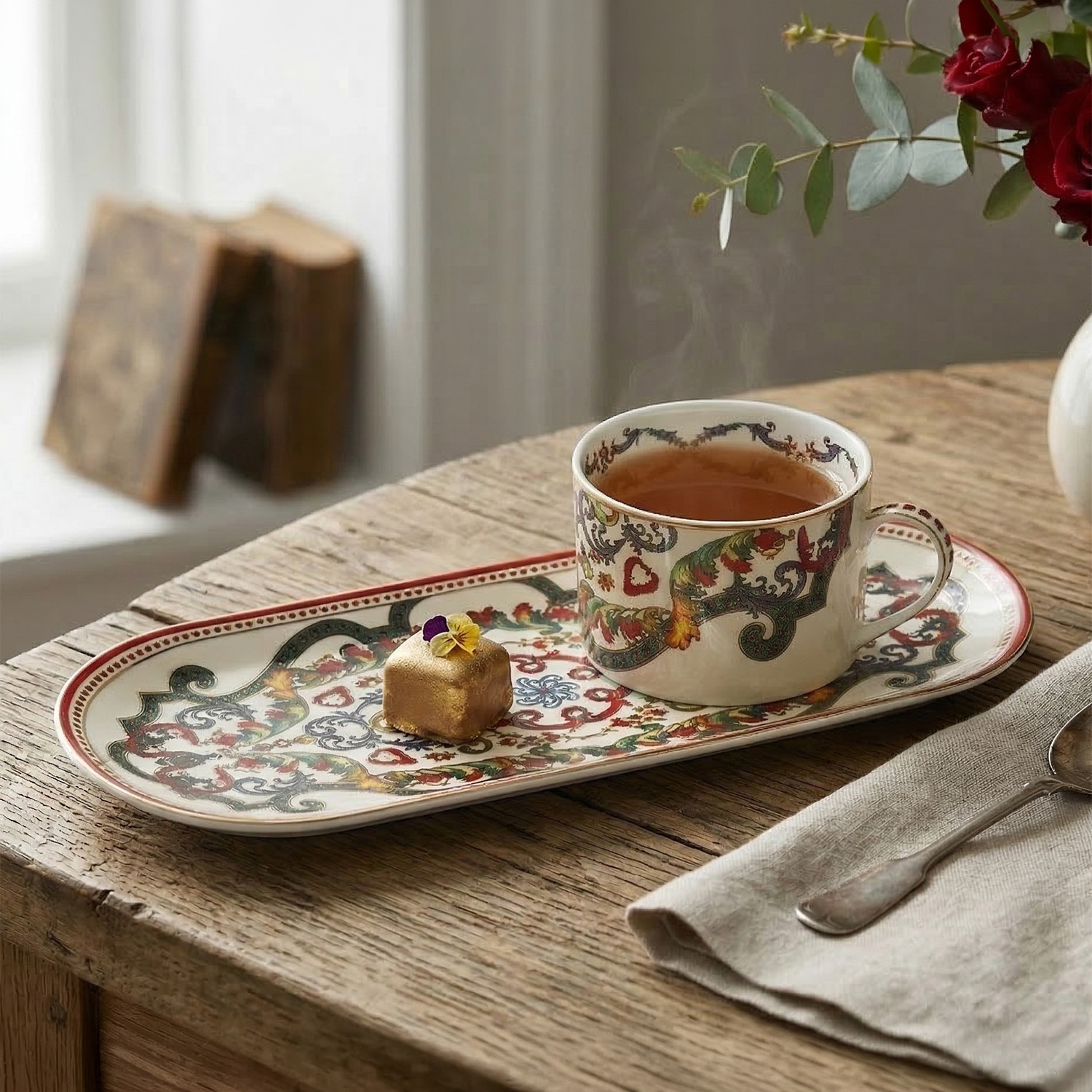 Velora Bone Tek Kisilik Tepsili Cay Fincan Seti - 2