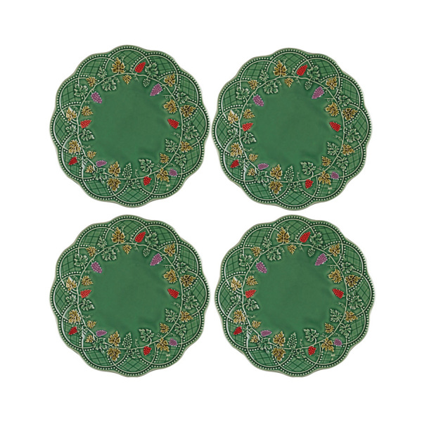 Vinea 4’lü Yeşil Seramik Tabak Seti 22 cm