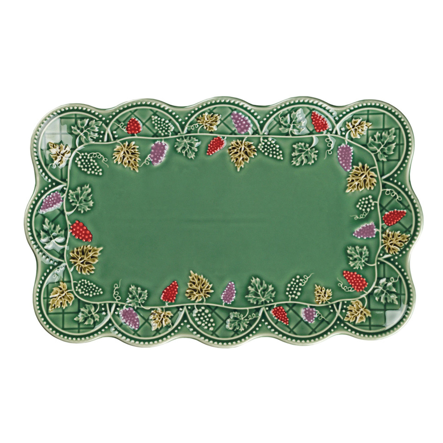 Vinea Seramik Yeşil Sunum Tabağ 36 cm - 1