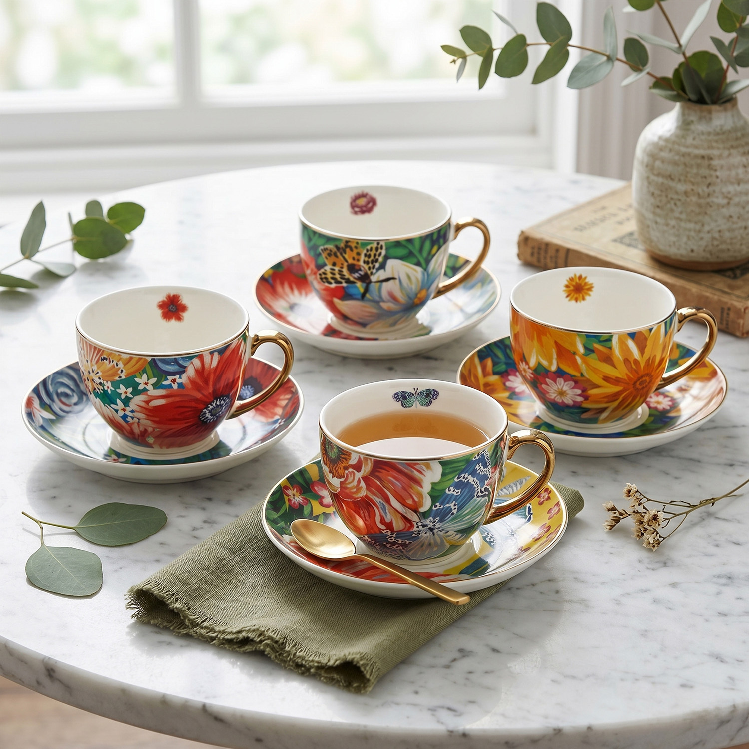 Vivelle Bone 4’lü Çay Fincanı Seti 250 ml - 2