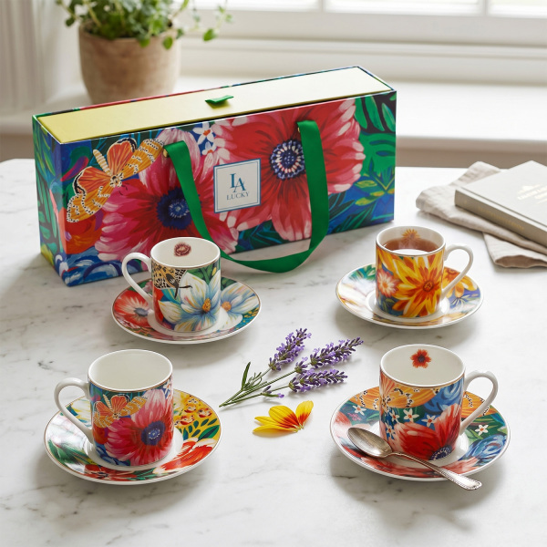 Vivelle Bone 4’lü Kahve Fincanı Seti 100 ml (1)