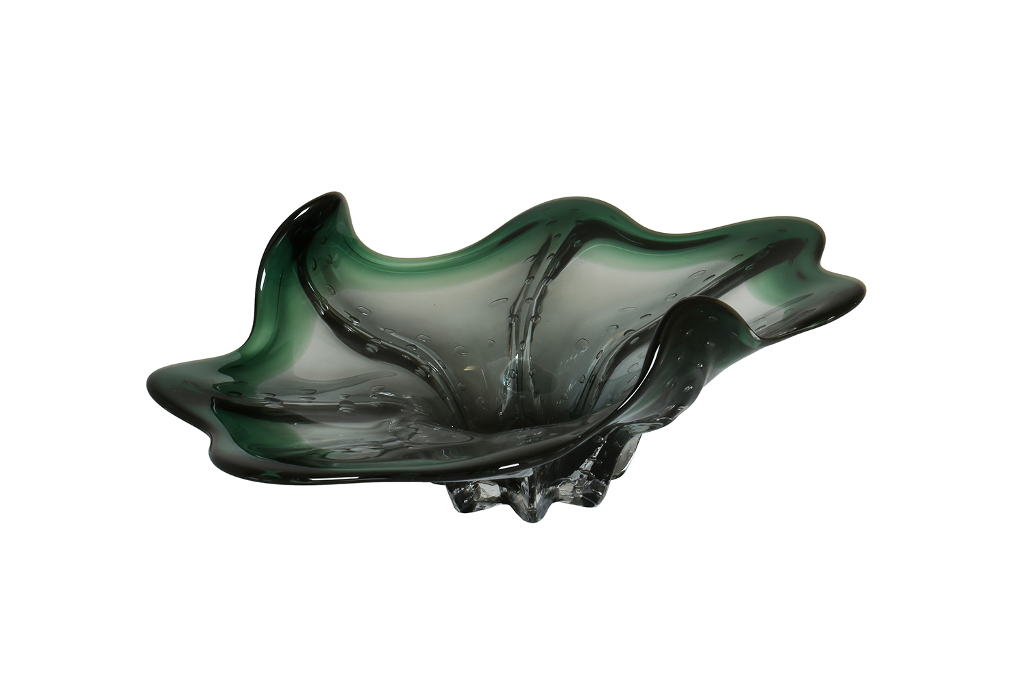 Luckyart Yeşil Kayık Dekoratif Kase 54x33x17 Cm - 1