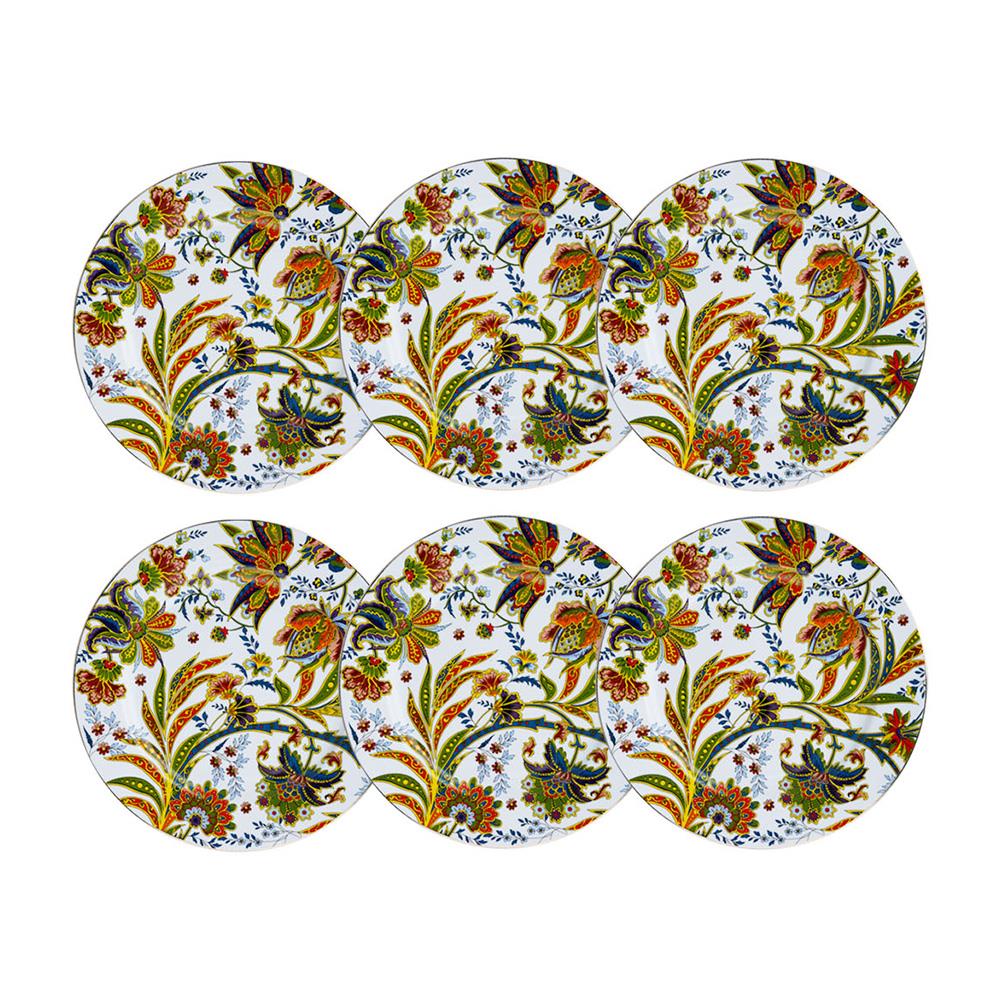 Yvette Paisley Desen 6 lı Porselen Servis Tabağı Seti 27 cm - 1