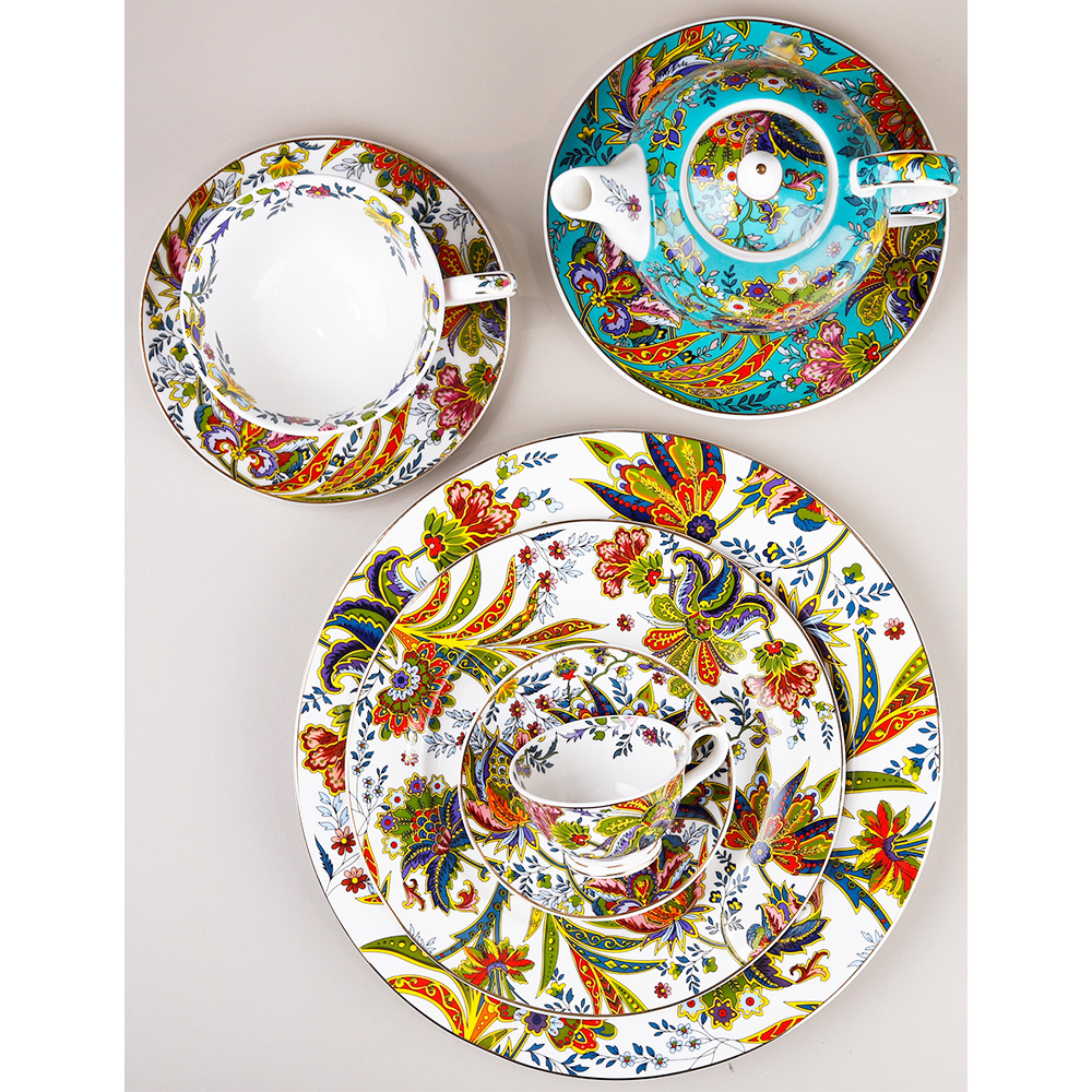 Yvette Paisley Desen 6 lı Porselen Servis Tabağı Seti 27 cm - 4