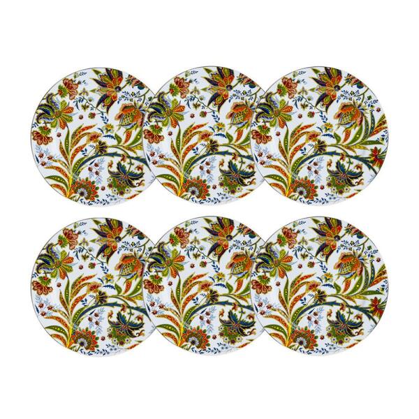 Yvette Paisley Desen 6 lı Porselen Servis Tabağı Seti 27 cm