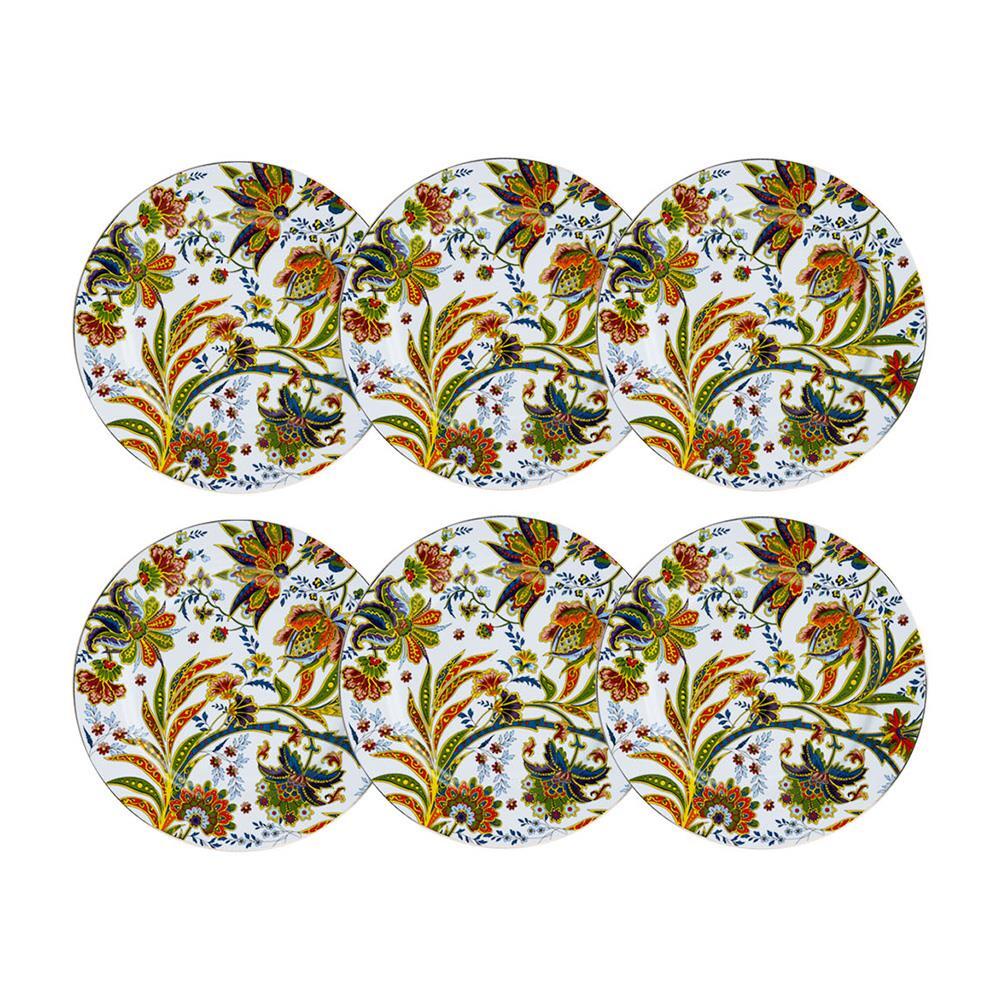 Yvette Paisley Desen 6 lı Porselen Servis Tabağı Seti 27 cm - 1