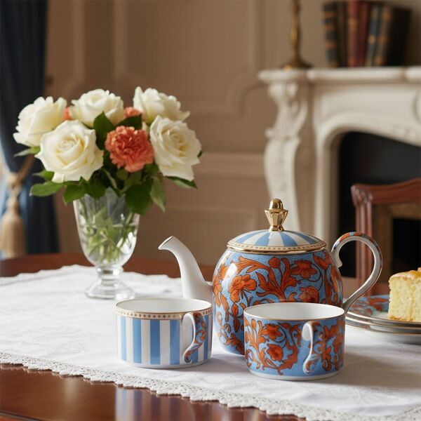 Zeflora Bone 3Lu Çay Seti (1)