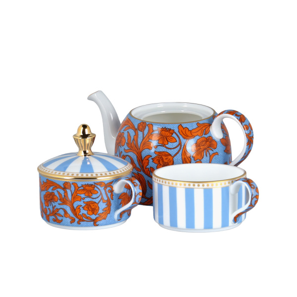 Zeflora Bone 3Lu Çay Seti (1)